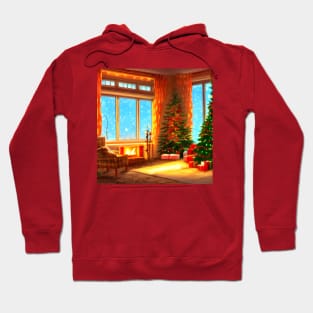 Christmas Housewarming Blessed Xmas Trees Lights Hoodie